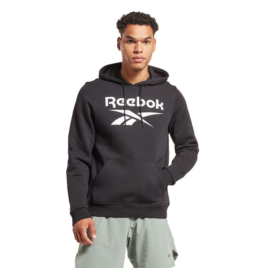 Reebok Men Identity Fleece Stacked Logo Pullover Hoodie | 100050290 ...