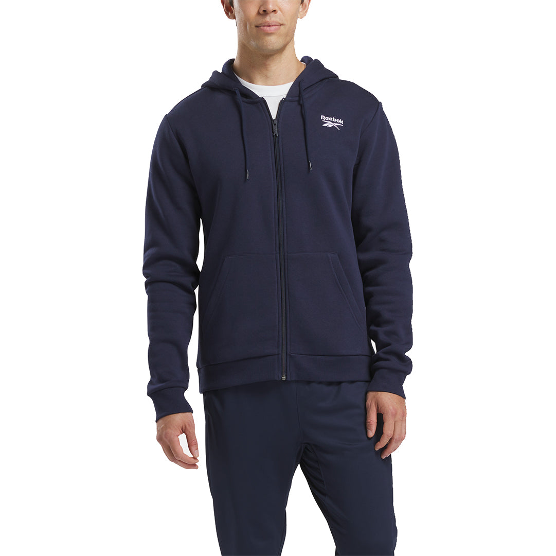 Reebok Men Identity Small Logo Fleece Full Zip Hoodie | 100202861
