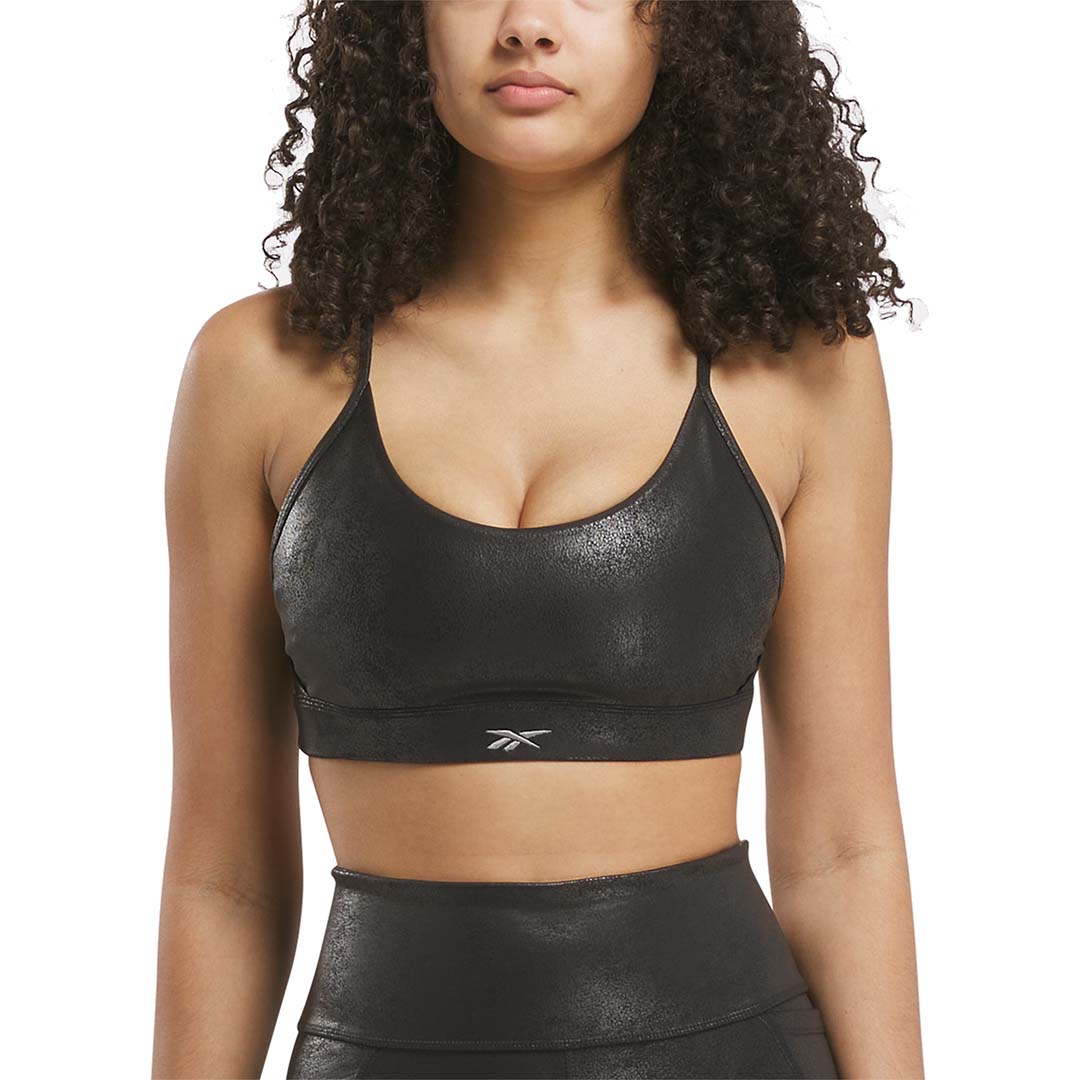 Reebok Women Lux Faux Leather HR Strappy Bra | 100205592