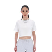 Reebok Women Blakely Crew Neck Cropped Short Sleeve Tee | 100241420