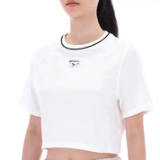 Reebok Women Blakely Crew Neck Cropped Short Sleeve Tee | 100241420