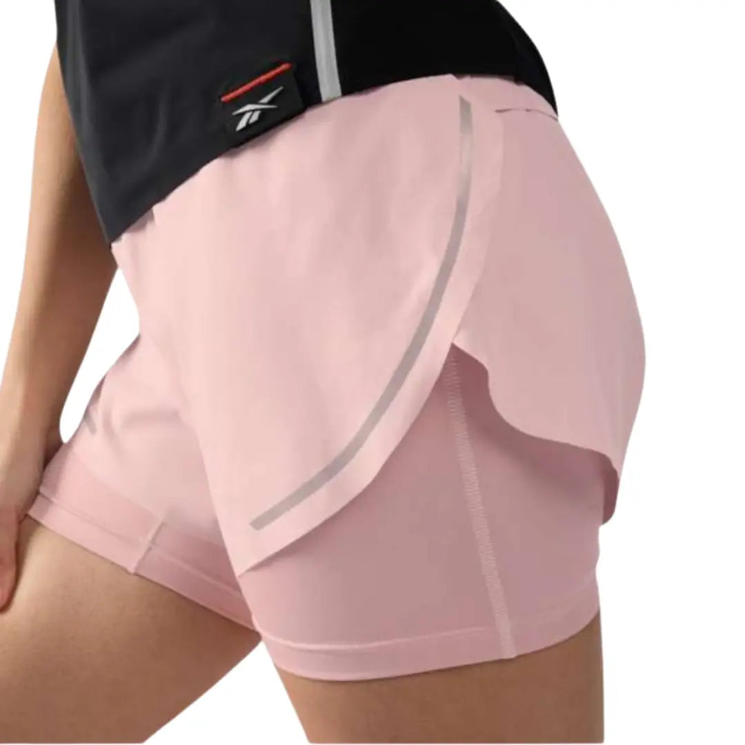 Reebok Women Lux Metallic 2-In-1 Running Shorts | 100254735
