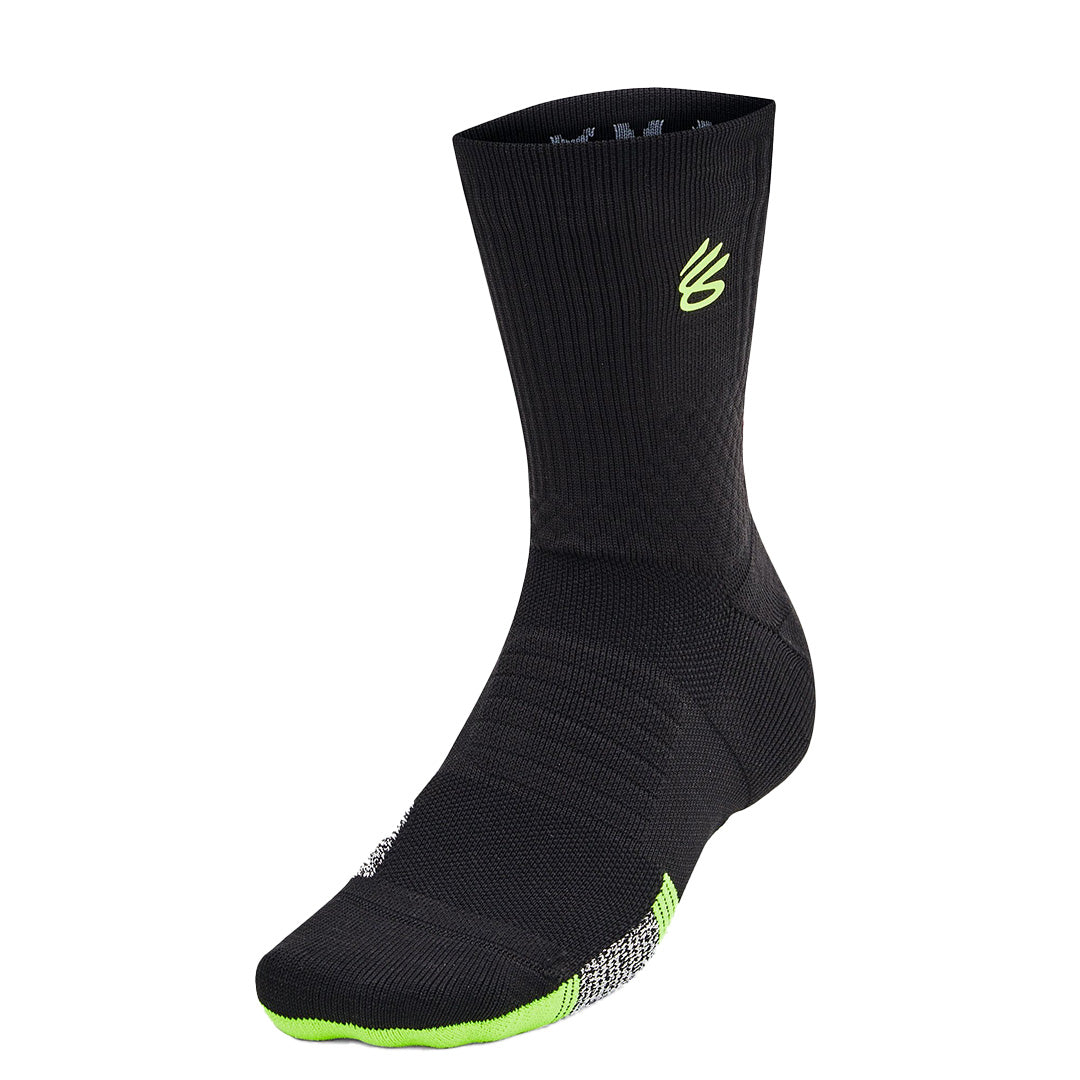 Under Armour Unisex Curry ArmourDry  Playmaker 1 Pack Mid-Crew Socks | 1376231-004