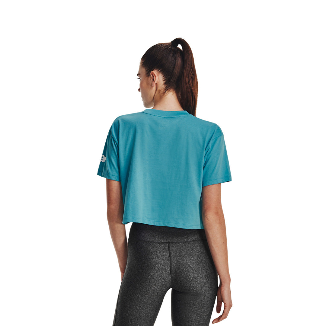 Under Armour Women Rest Day Verbiage Crop Short Sleeve | 1376747-433