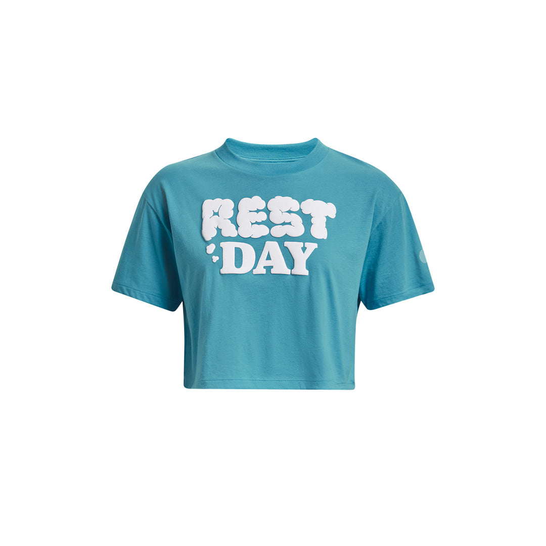 Under Armour Women Rest Day Verbiage Crop Short Sleeve | 1376747-433