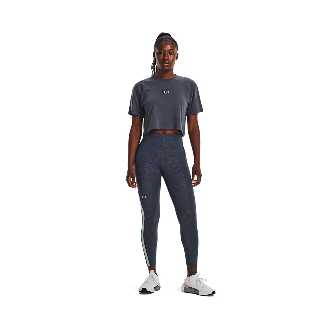 Under Armour Women Branded Logo Crop Short Sleeve | 1376751-044
