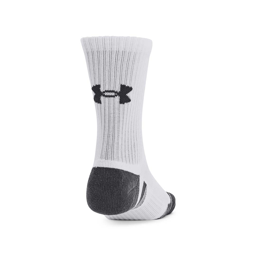 Under Armour Unisex Performance Cotton 3-Pack Mid Crew Socks | 1379530-100