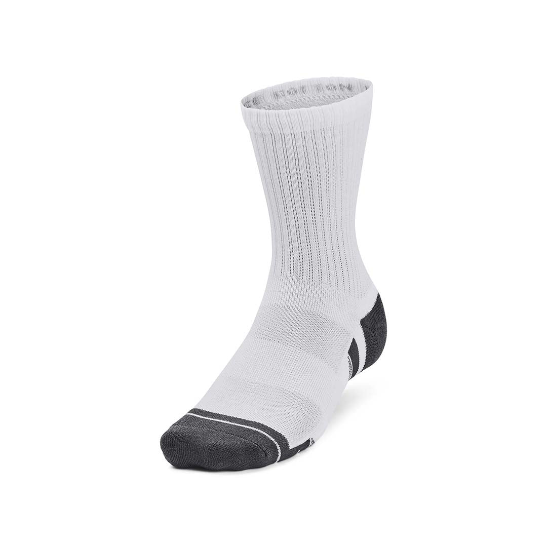 Under Armour Unisex Performance Cotton 3-Pack Mid Crew Socks | 1379530-100