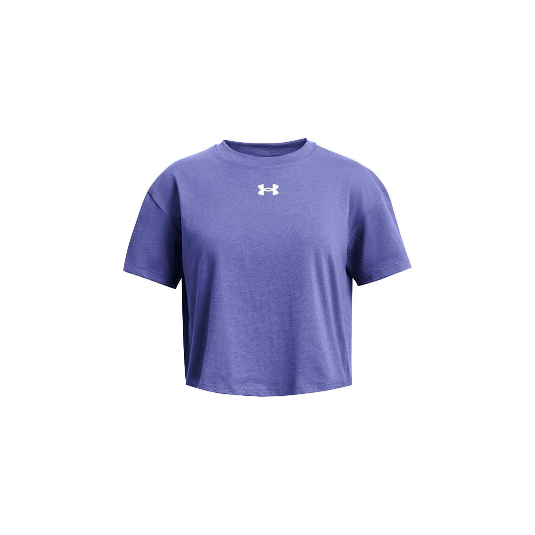 Under Armour Kids-Girls Crop Sportstyle Logo Short Sleeve | 1380878-561