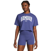UA Women Heavy Weight Scripted Wordmark Crop Short Sleeve | 1383050