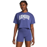 UA Women Heavy Weight Scripted Wordmark Crop Short Sleeve | 1383050