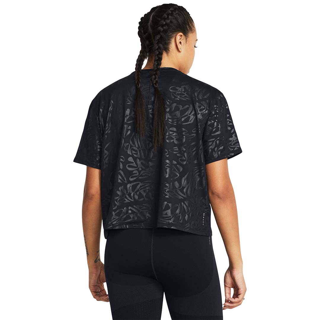 Under Armour Women Rush Energy Emboss Crop SS | 1383640-001