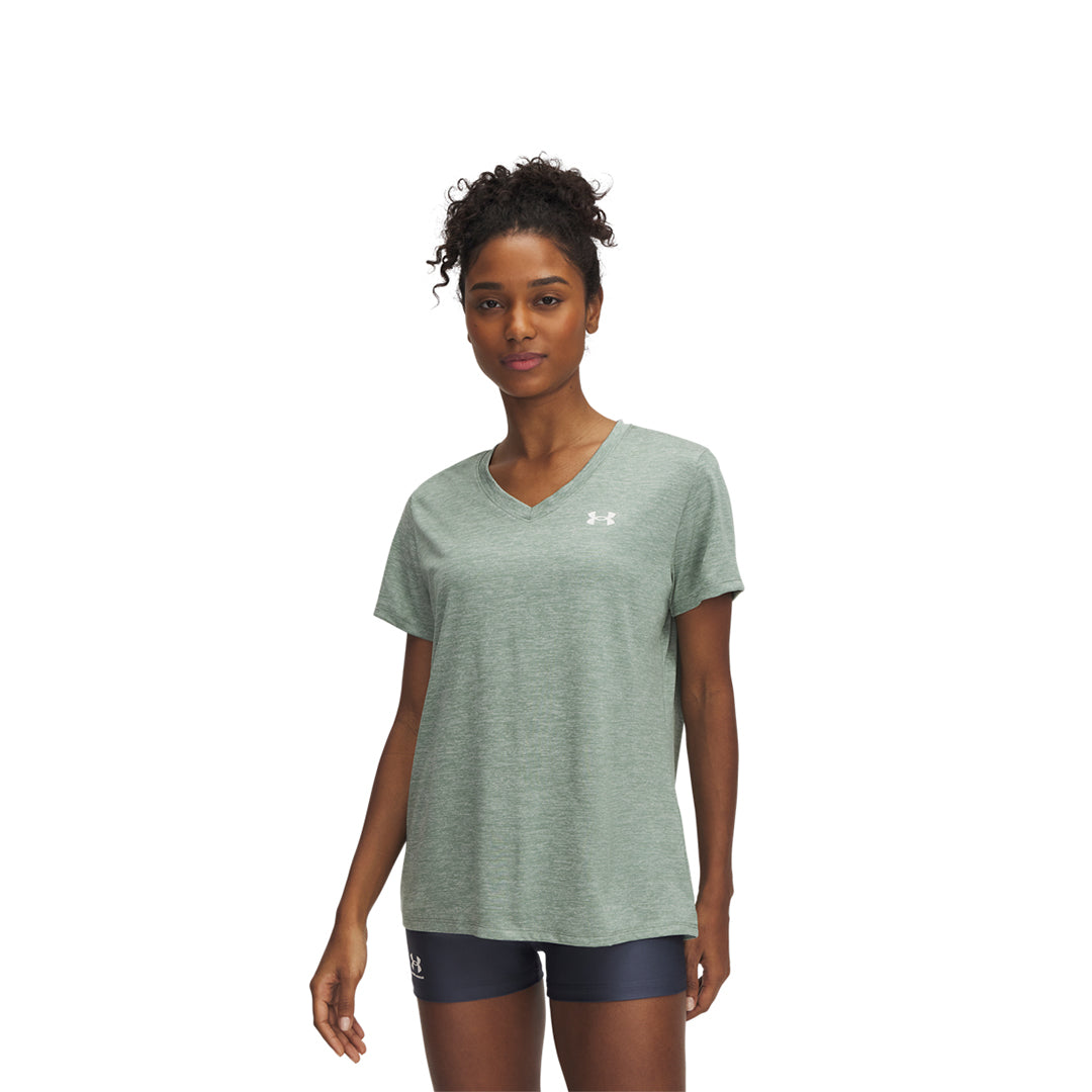 Under Armour Women Tech Twist Short Sleeve V Neck | 1384227-348