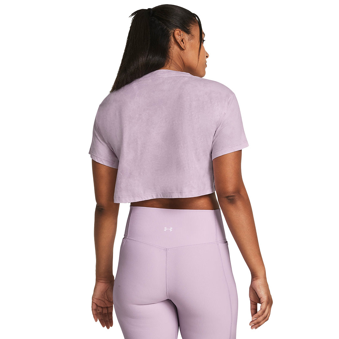 Under Armour Women Wash Logo Repeat Crop Short Sleeves | 1385993-543