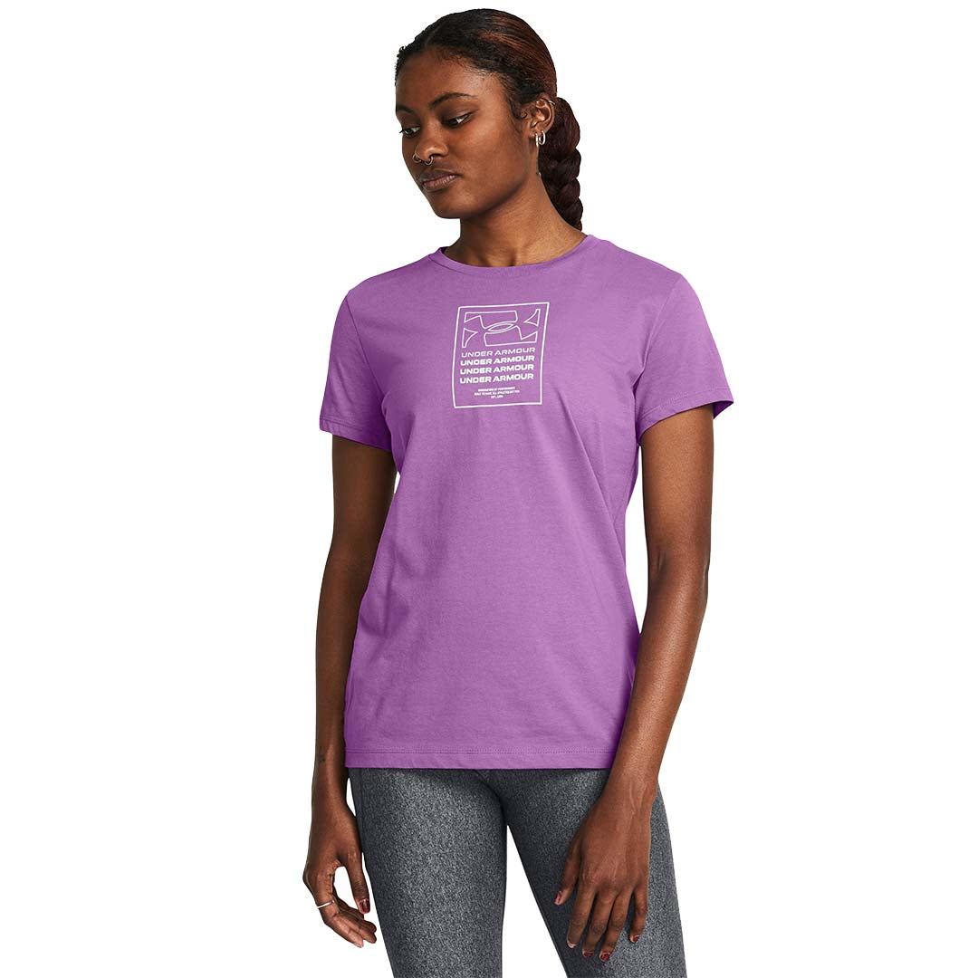 Under Armour Women Box Wordmark Originators Short Sleeve | 1385994-560