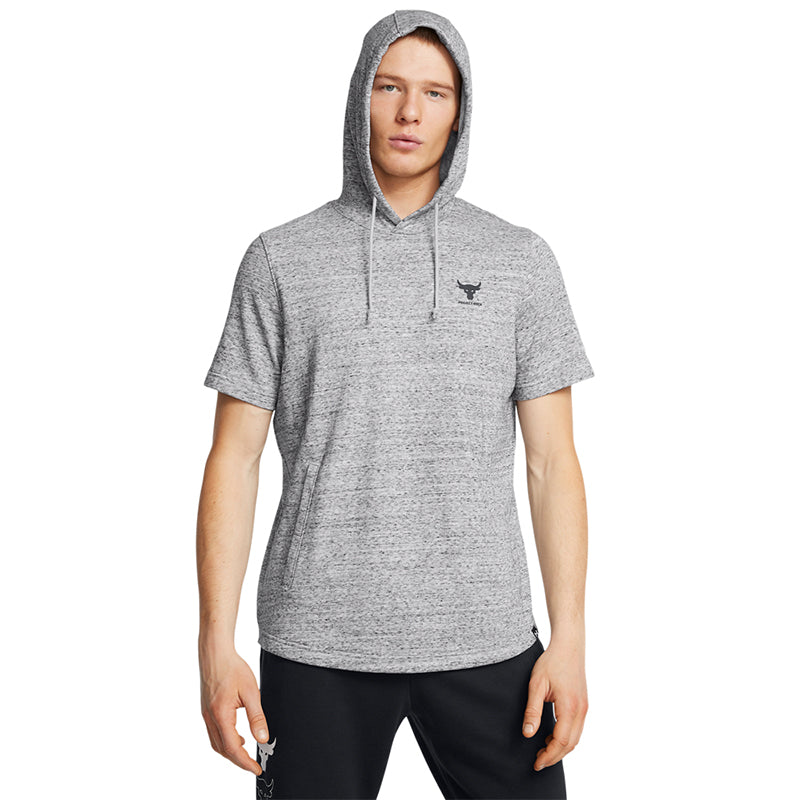 Under Armour Men Project Rock Terry Short Sleeve Hoodie | 1387447-011