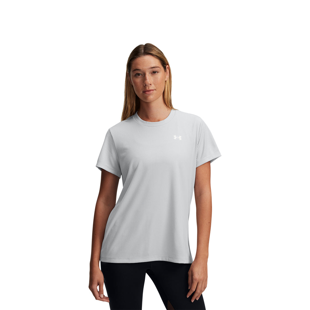 Under Armour Women Tech Rib Short Sleeve | 1389852-011