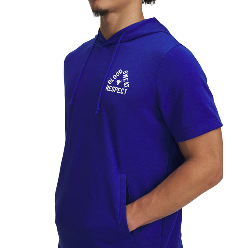 Under Armour Men Project Rock Short Sleeve Terry Hoodie | 1389938-400