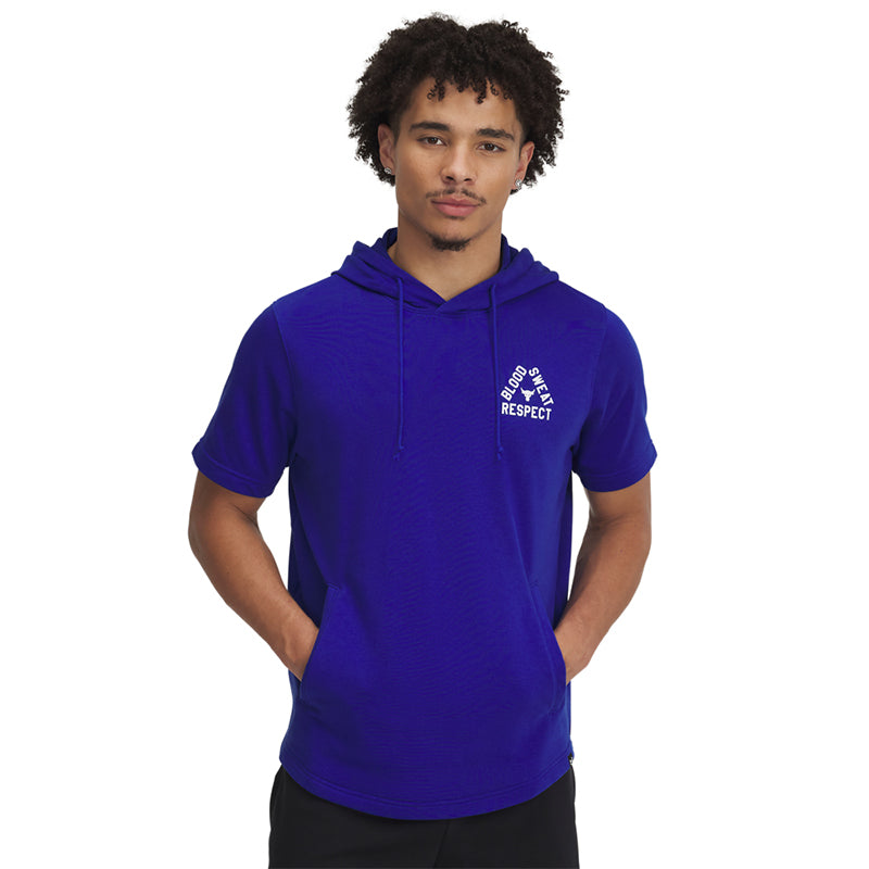 Under Armour Men Project Rock Short Sleeve Terry Hoodie | 1389938-400