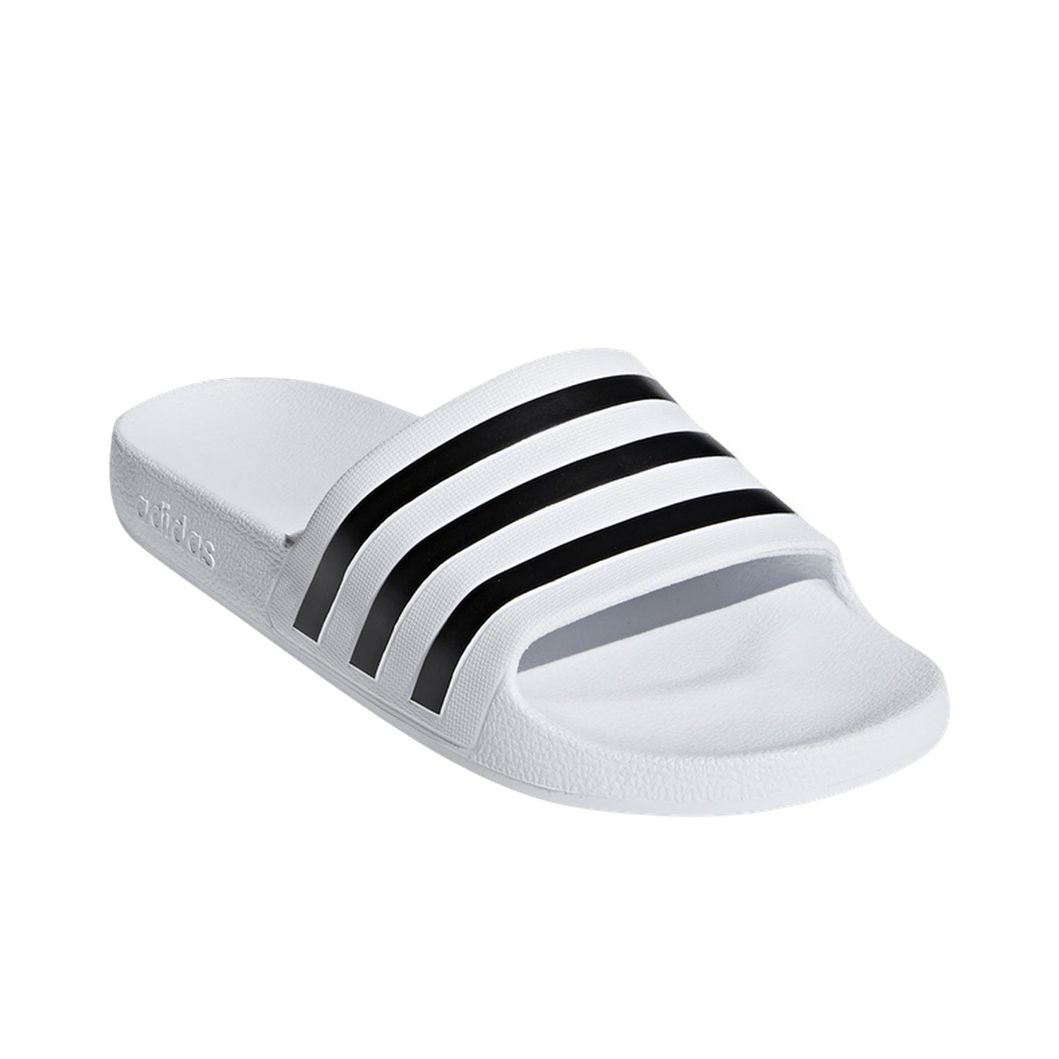 Adidas Men's Adilette Aqua Swim Slides in Cloud White/Core Black