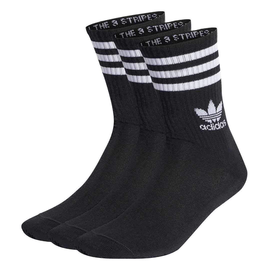 adidas Unisex Mid-Cut Crew Socks 3 Pairs | IL5022
