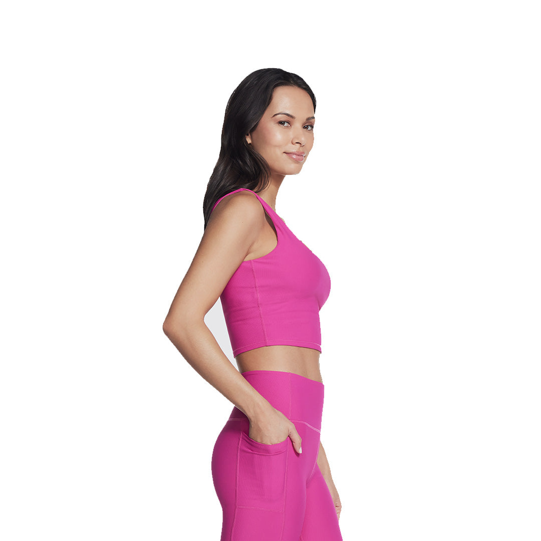 Skechers Women Go Flex Rib Longline Bra Top | BR1PNK