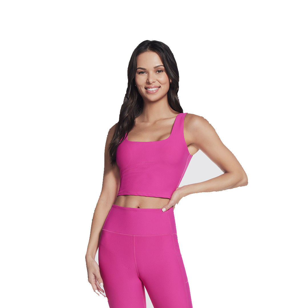 Skechers Women Go Flex Rib Longline Bra Top | BR1PNK