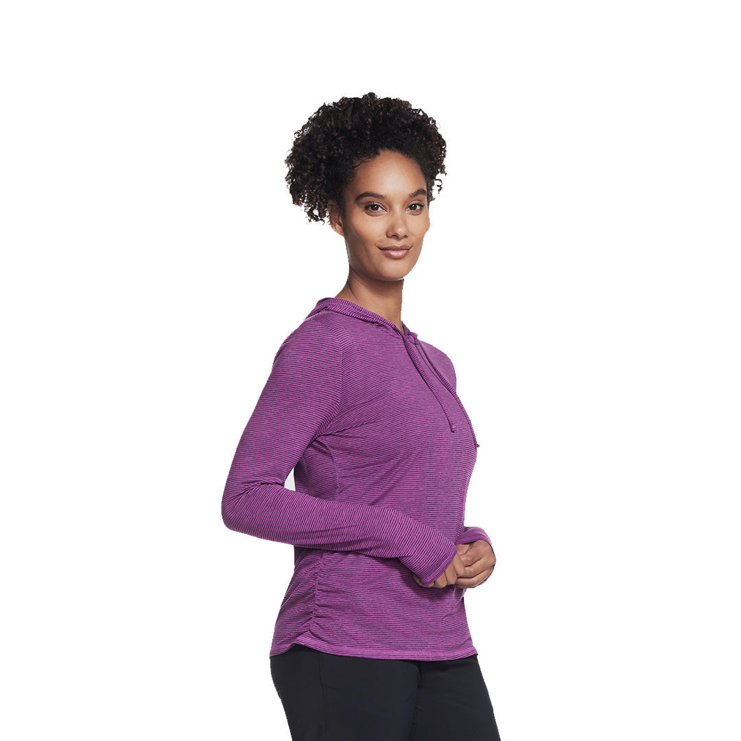 Skechers Women Go DRI Harmony Stripe Hoodie | LT2PRHP