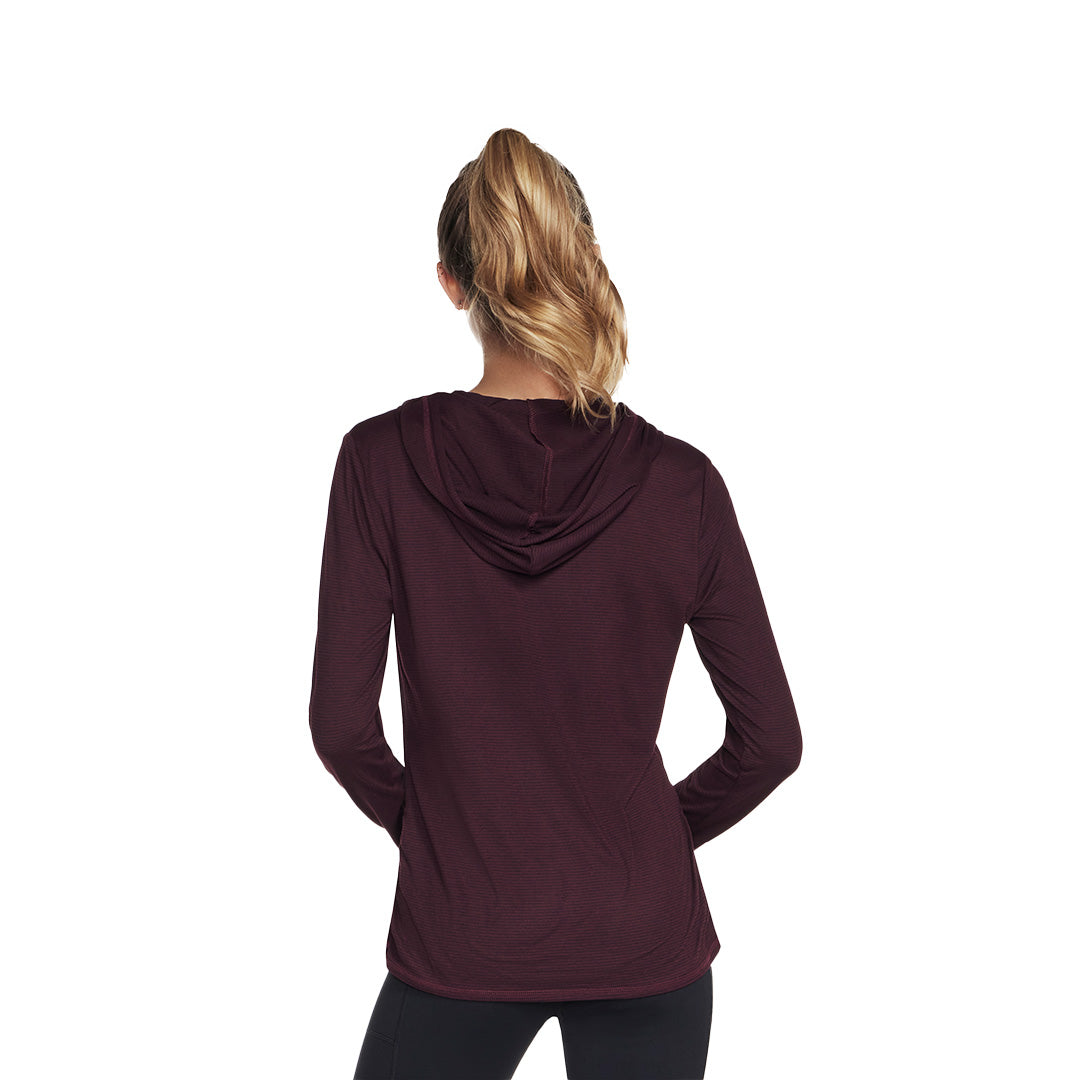 Skechers Women Go DRI Harmony Stripe Hoodie | LT2PUR