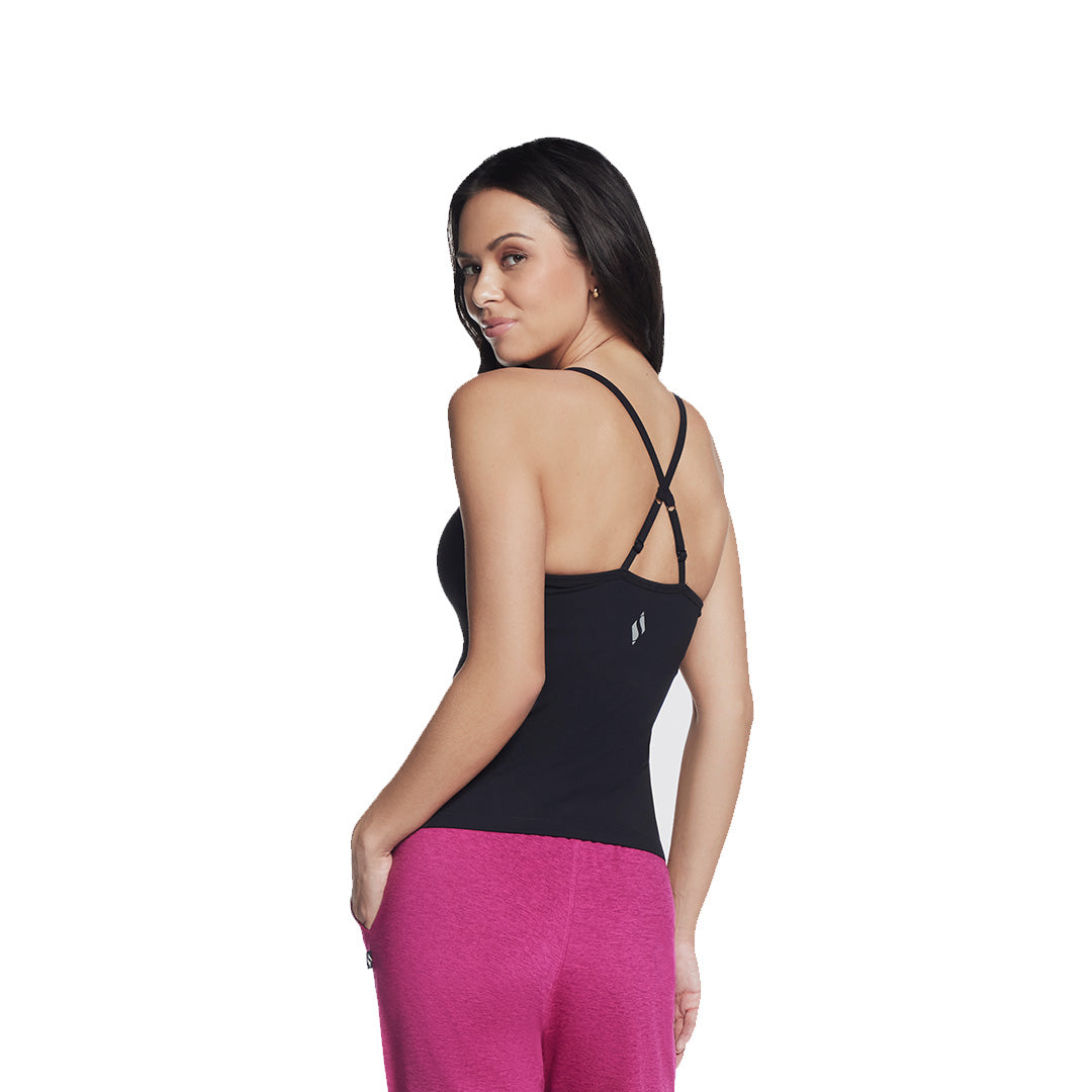 Skechers Women Go Flex Crossback Shelf Bra Cami | TT26BLK