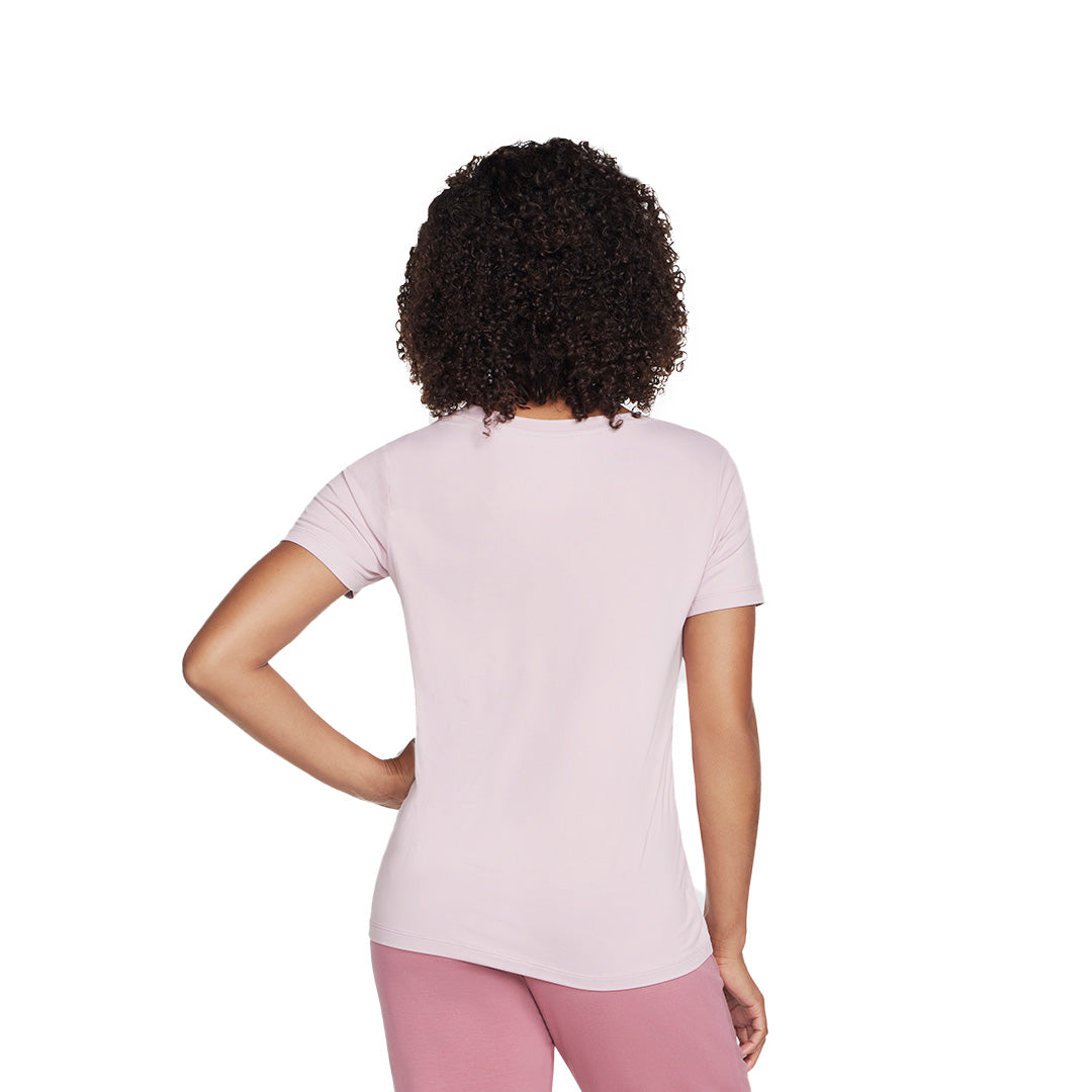Skechers Women Godri Serene V-Neck Tee | WTO80PKLV