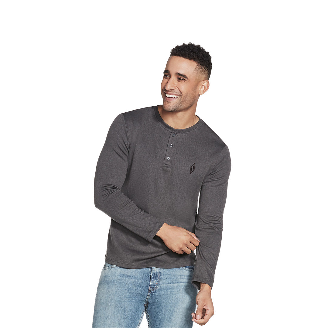 Skechers Men Go Knit Pique Henley | M3LT159CHAR