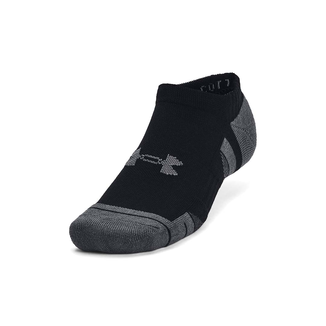 Under Armour Unisex Performance Cotton 3-Pack No Show Socks | 1379526-001