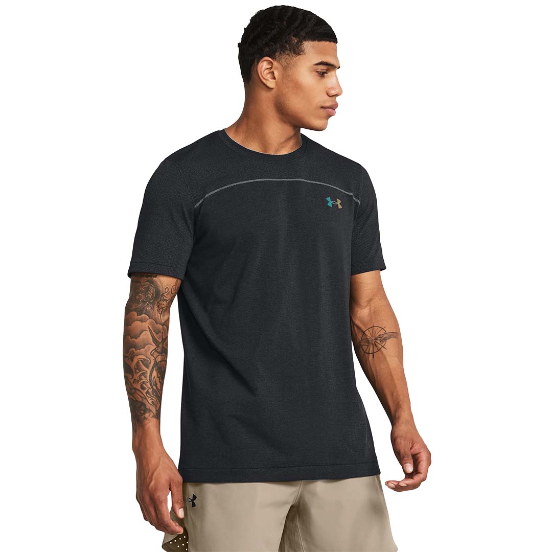 Under Armour Men Rush Seamless Wordmark Short Sleeve | 1382799-001
