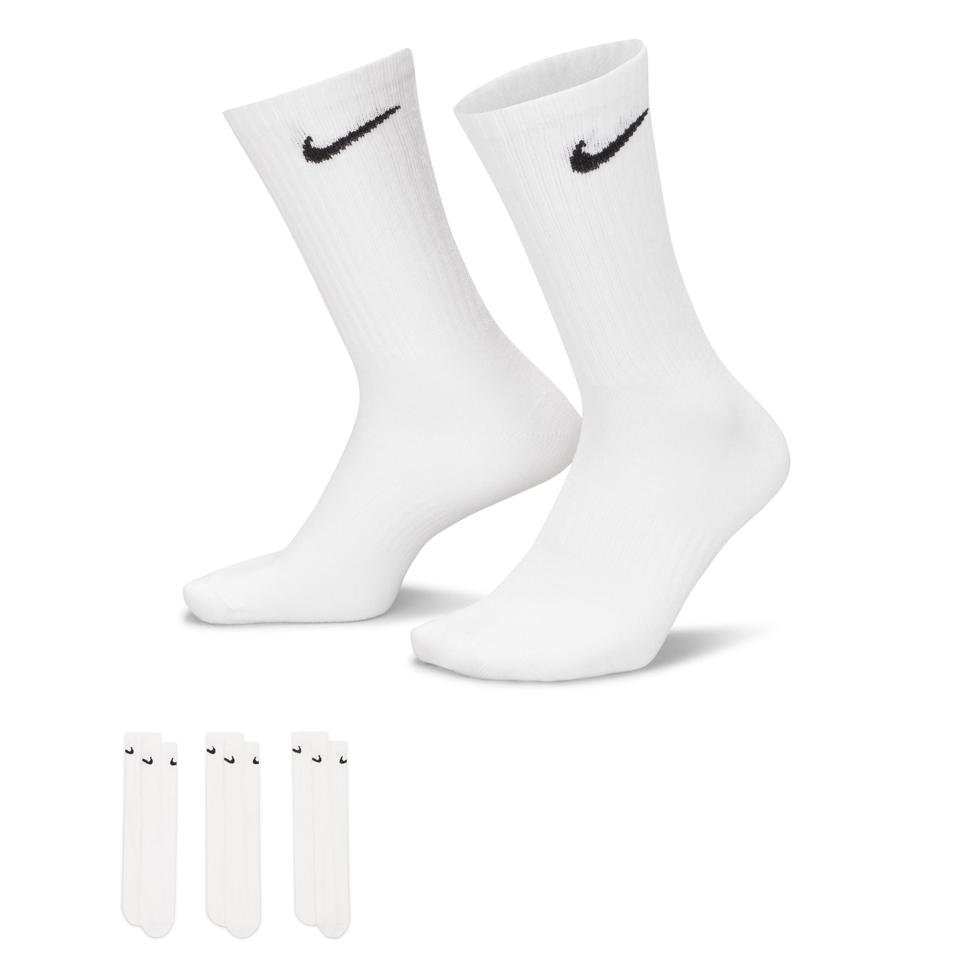 Nike Unisex Everyday Lightweight Training Crew Socks 3 Pairs | SX7676-100