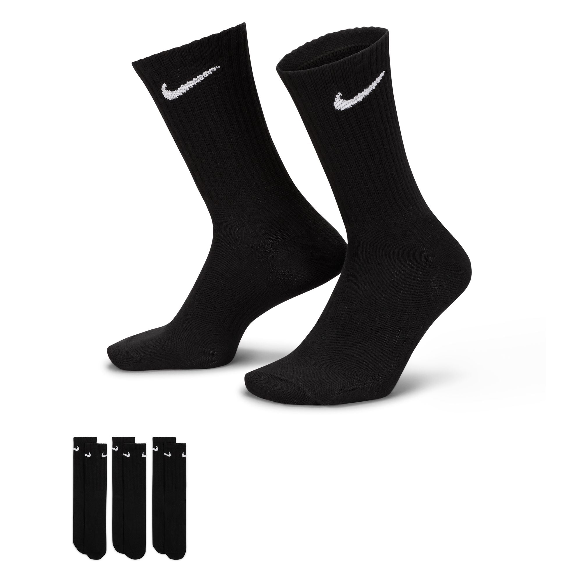 Nike Men Everyday Lightweight Training Crew Socks 3 Pairs | SX7676-010