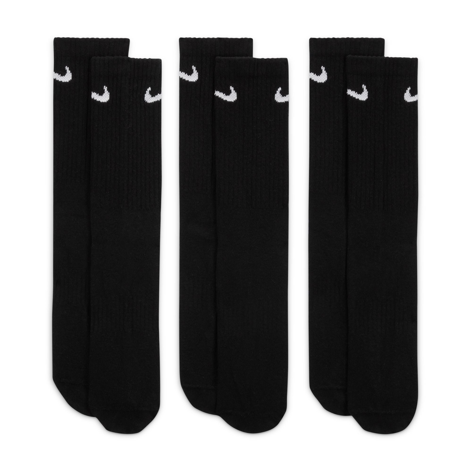 Nike Men Everyday Lightweight Training Crew Socks 3 Pairs | SX7676-010