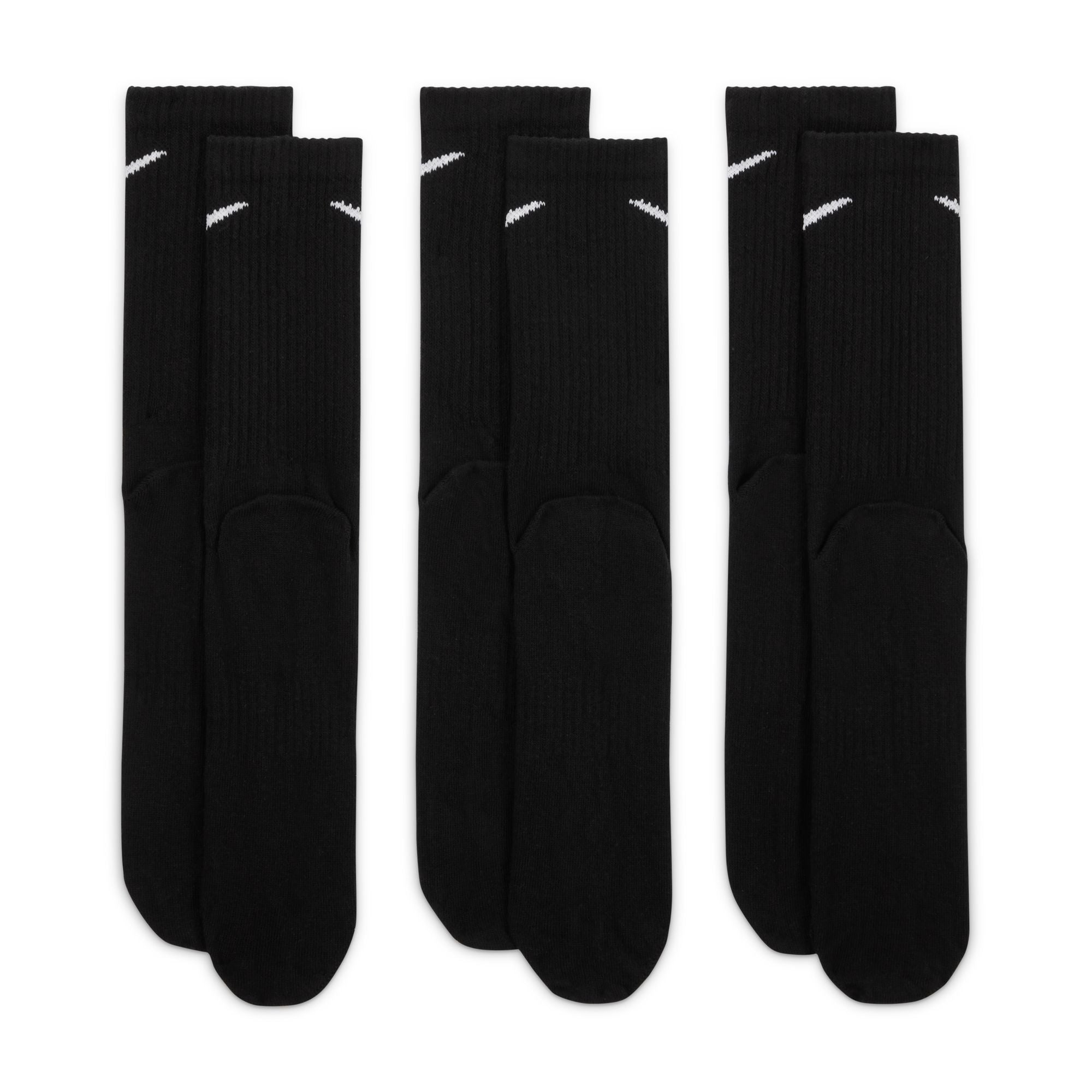 Nike Men Everyday Lightweight Training Crew Socks 3 Pairs | SX7676-010