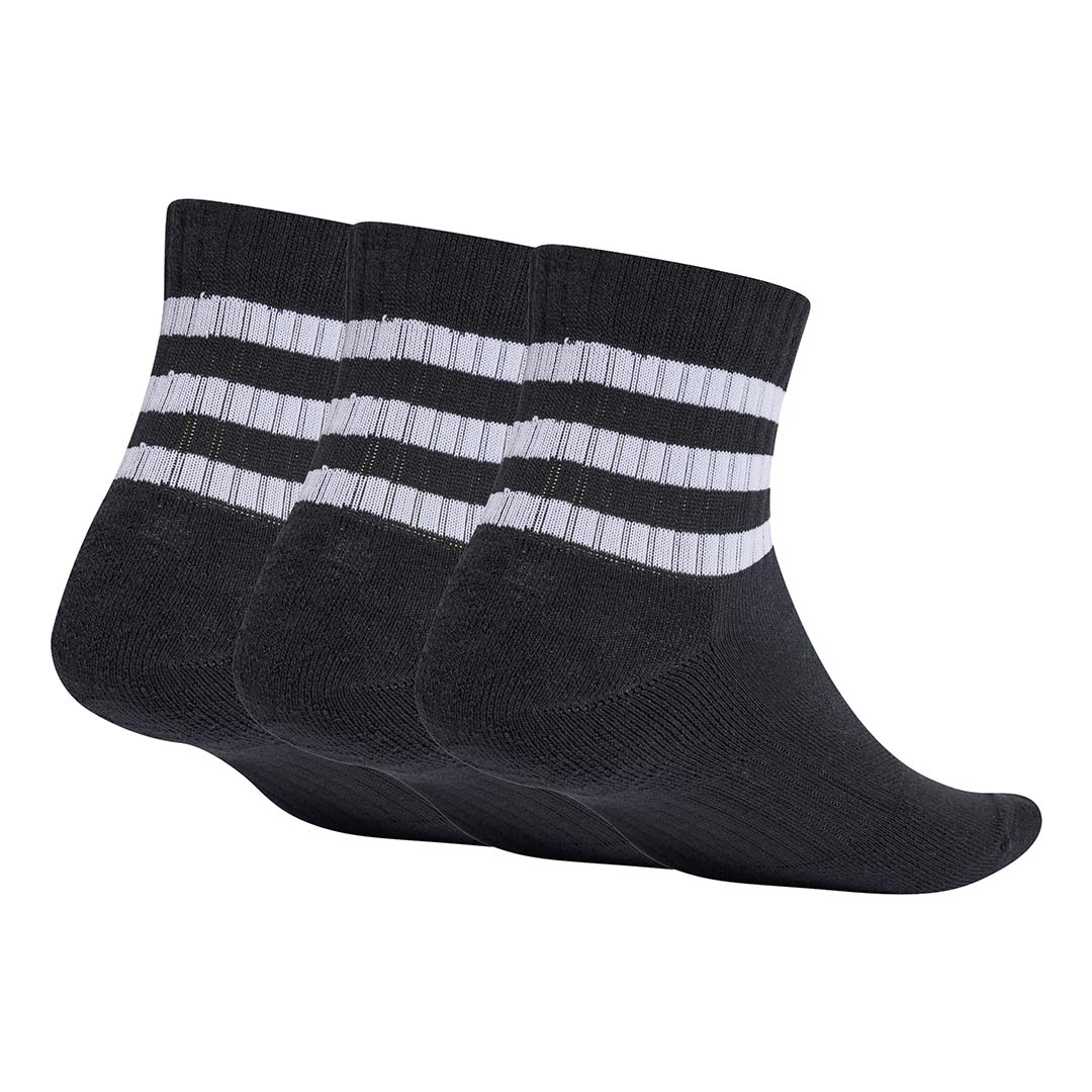 adidas Unisex 3-Stripes Cushioned Sportswear Mid-Cut Socks 3 Pairs | IC1317