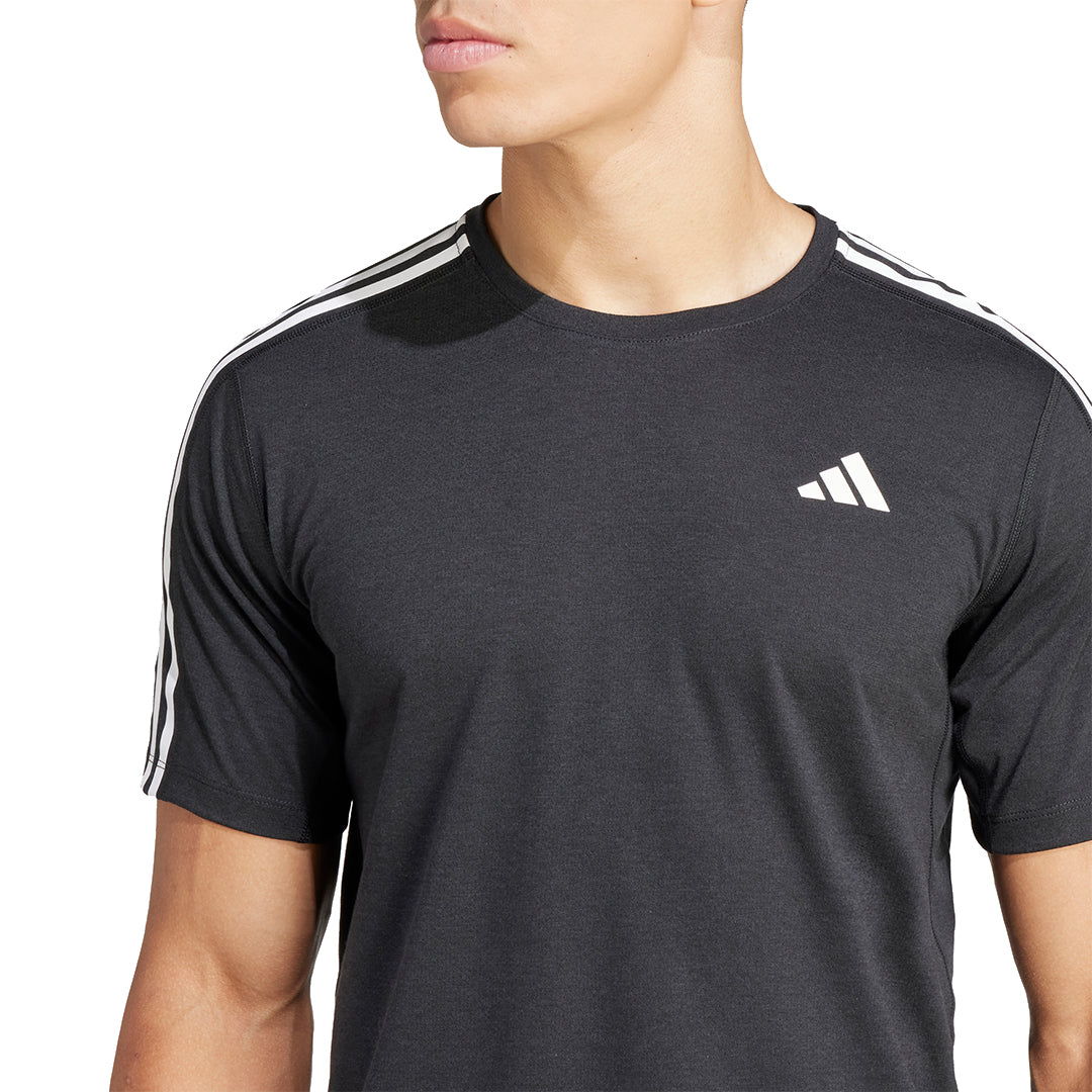 adidas Men Own The Run Excite 3-Stripes Tee | IQ3834
