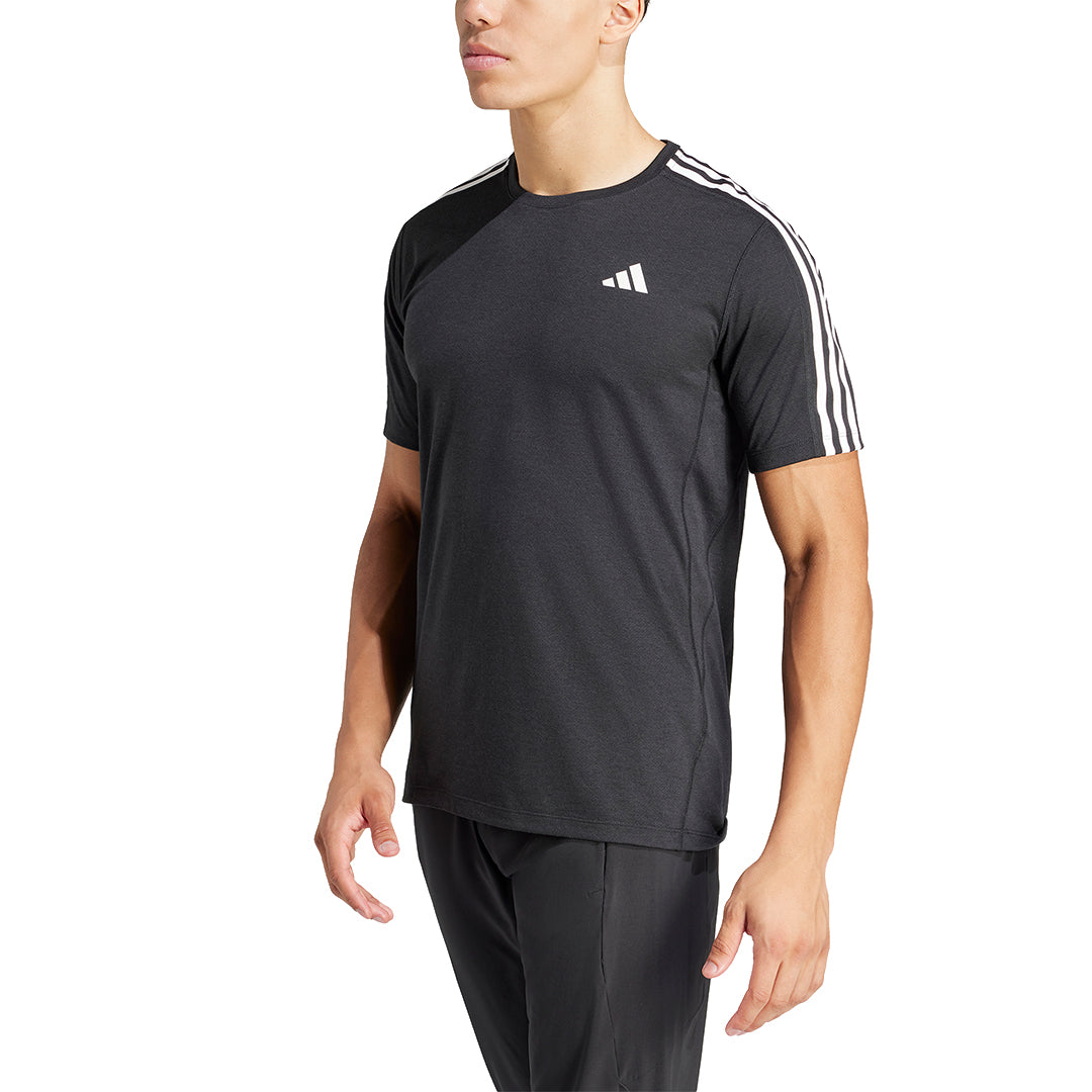 adidas Men Own The Run Excite 3-Stripes Tee | IQ3834
