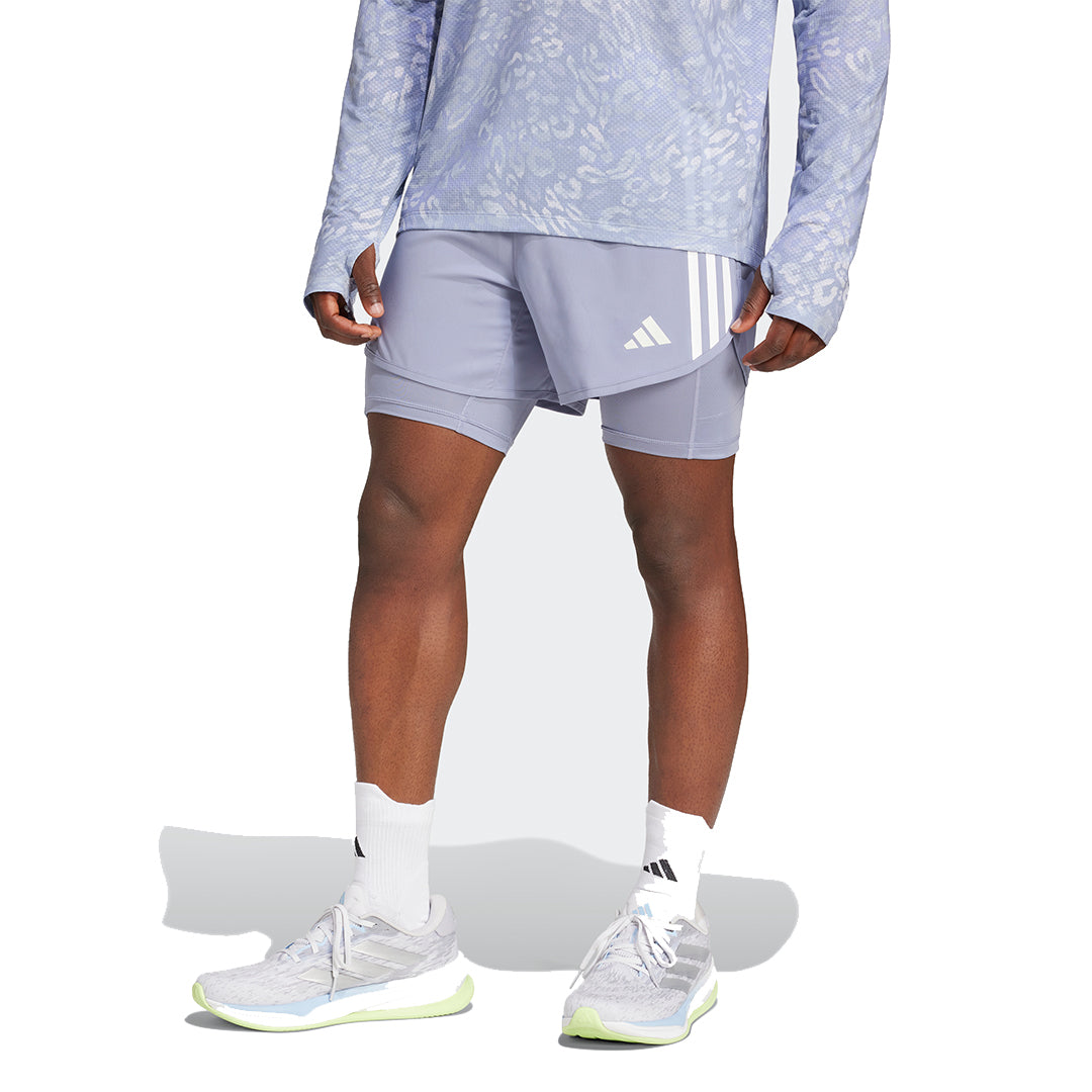 adidas Men Own The Run Excite 3-Stripes 2-In-1 Shorts | JD2321