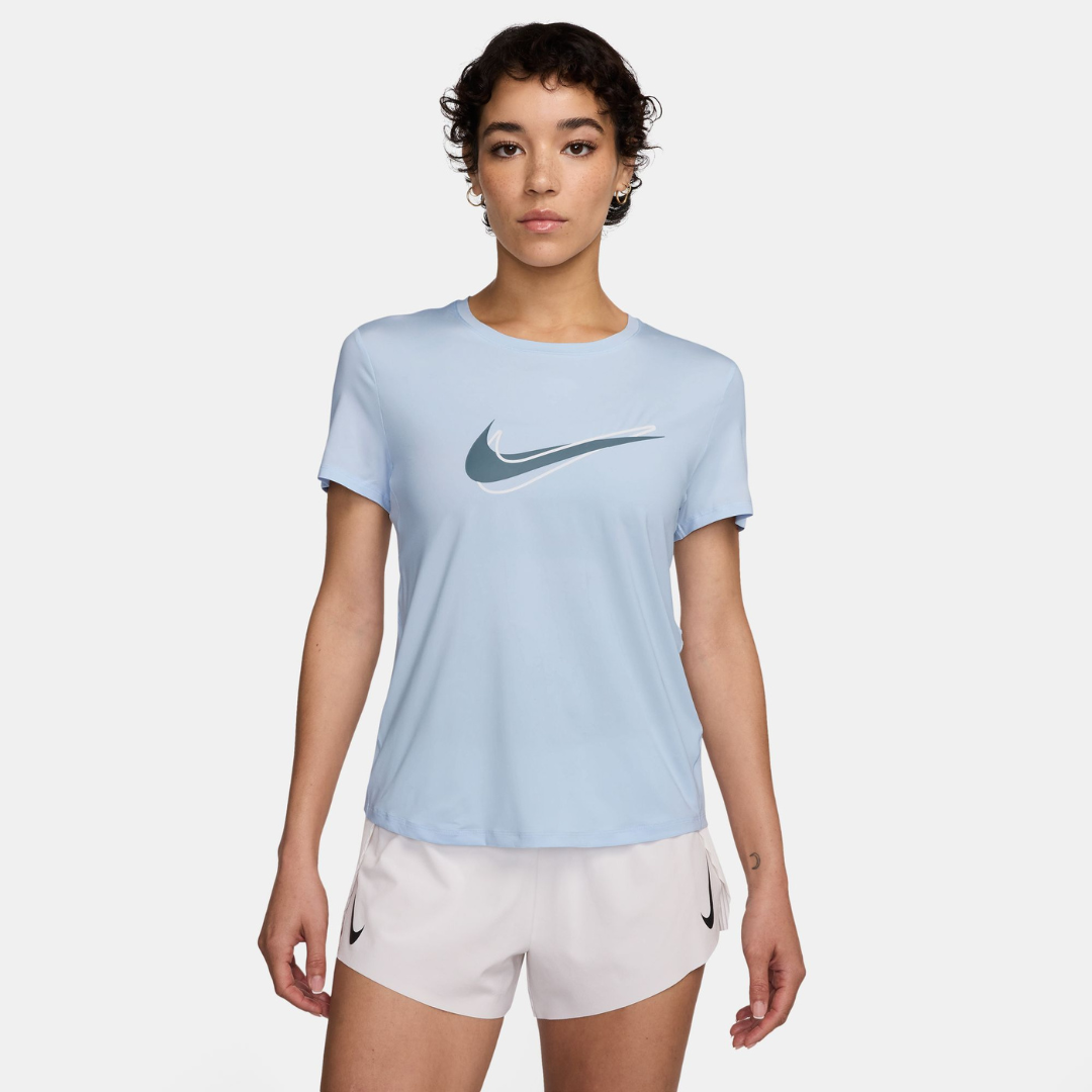 Nike Women One Swoosh Dri-Fit Short-Sleeve Running Top | HJ2205-423