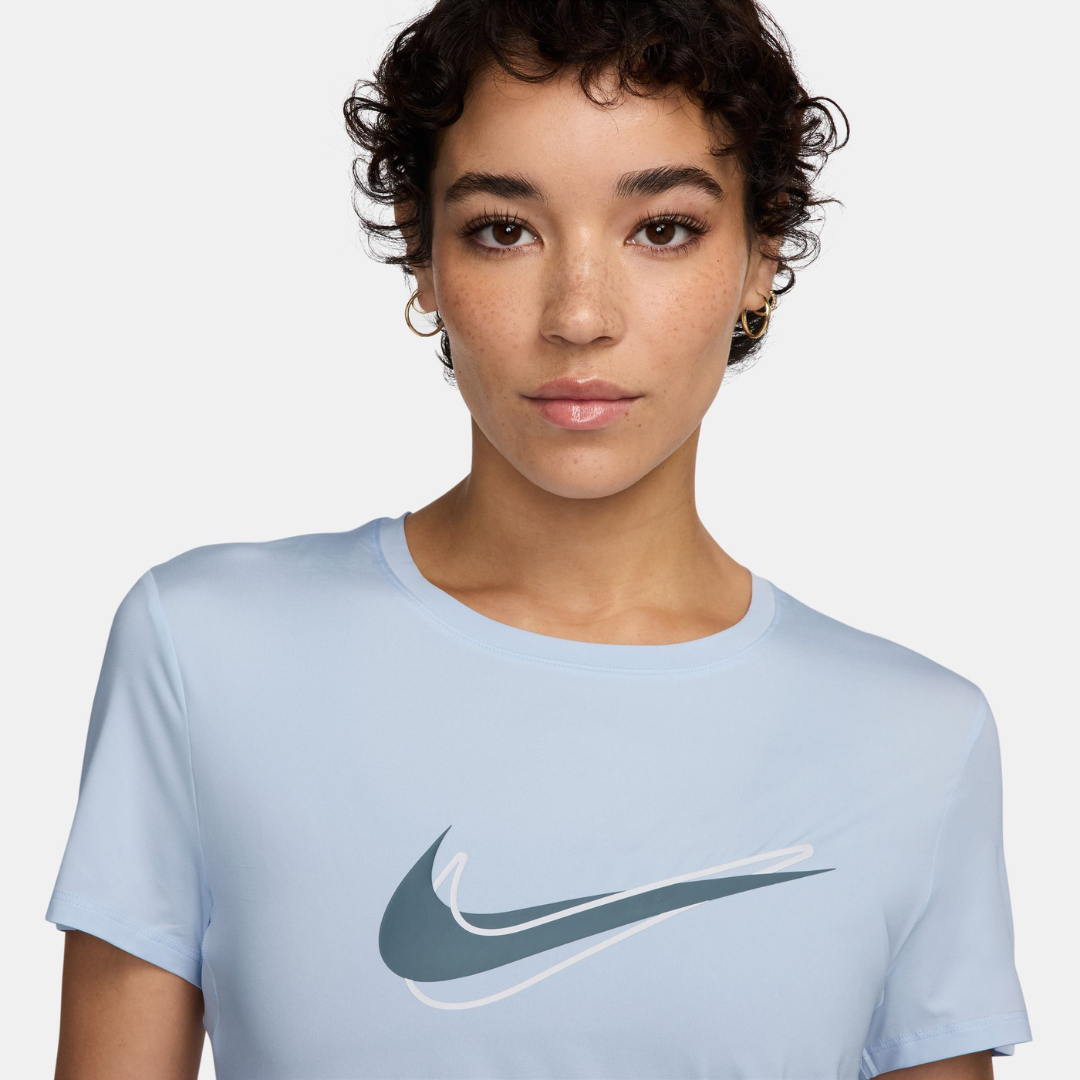 Nike Women One Swoosh Dri-Fit Short-Sleeve Running Top | HJ2205-423