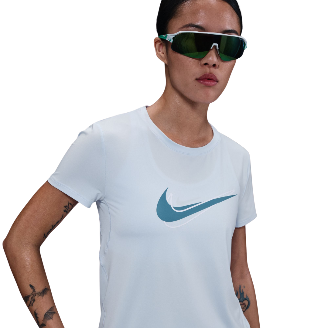 Nike Women One Swoosh Dri-Fit Short-Sleeve Running Top | HJ2205-423
