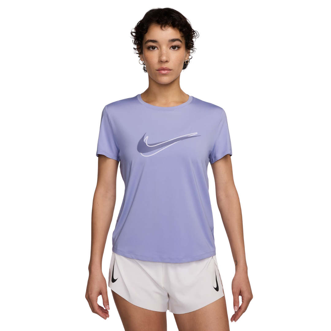 Nike Women One Swoosh Dri-Fit Short-Sleeve Running Top | HJ2205-533