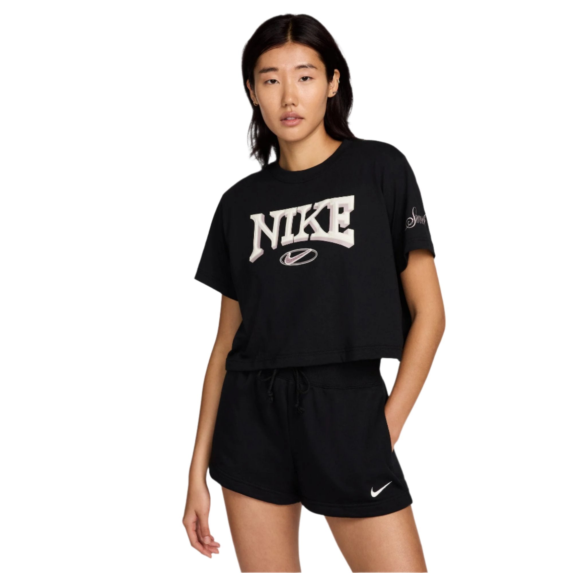 Nike Women Sportswear Loose Short-Sleeve Cropped T-Shirt | FZ2856-010