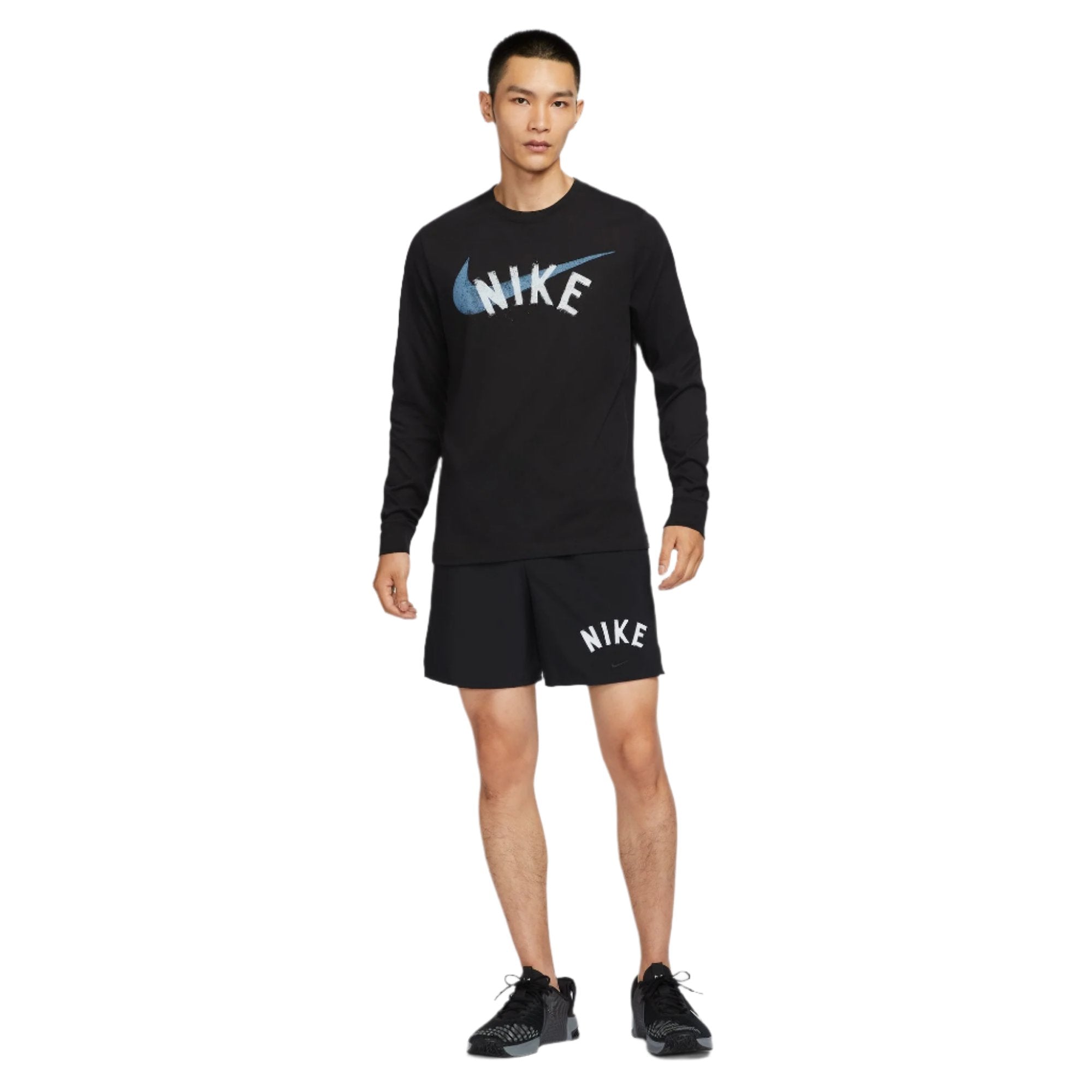 Nike Men Dri-FIT Long-Sleeve Fitness T-Shirt | HF6133-010