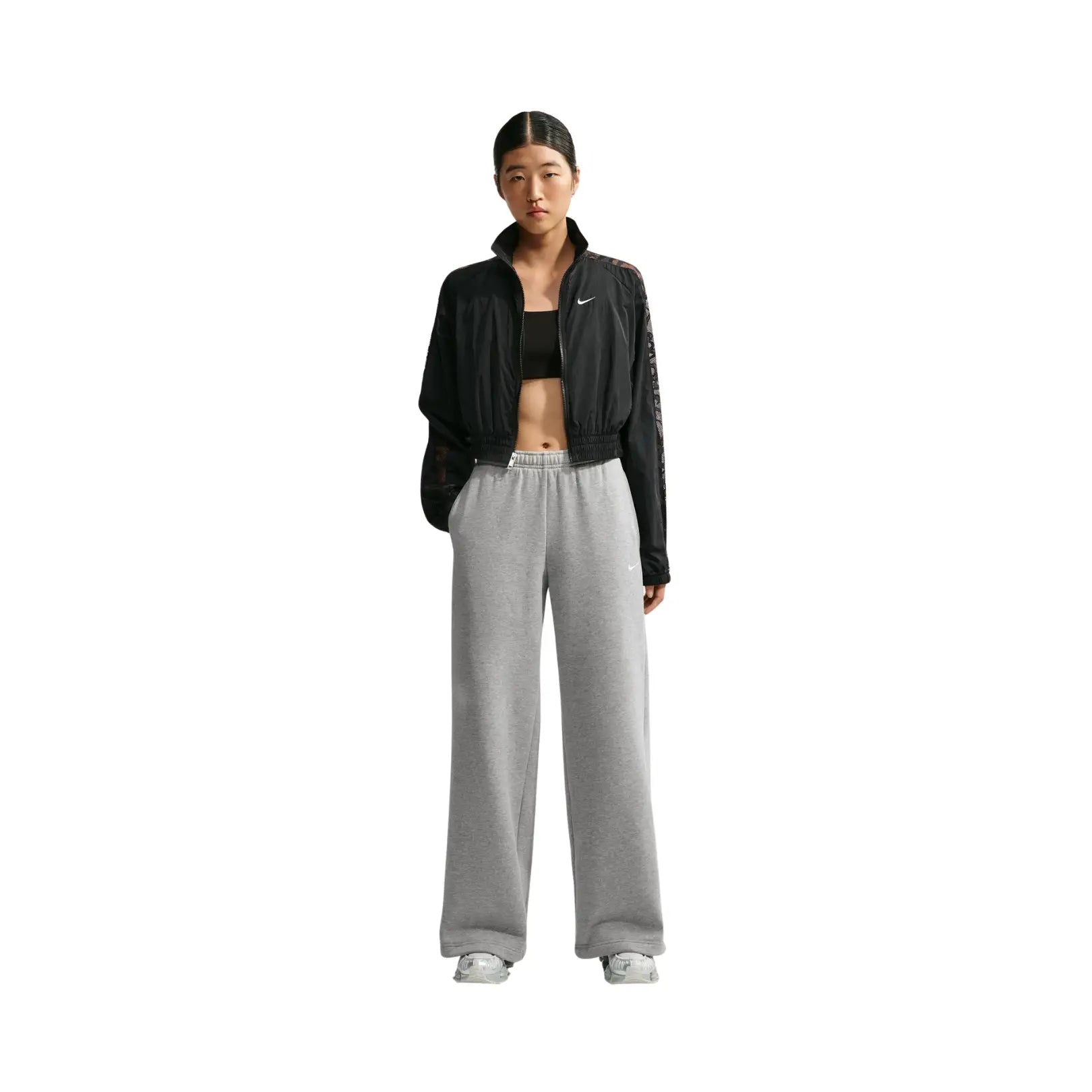 Nike Women Studio Fleece Medium Weight Mid-Rise Wide-Leg Pants | IM8103-063
