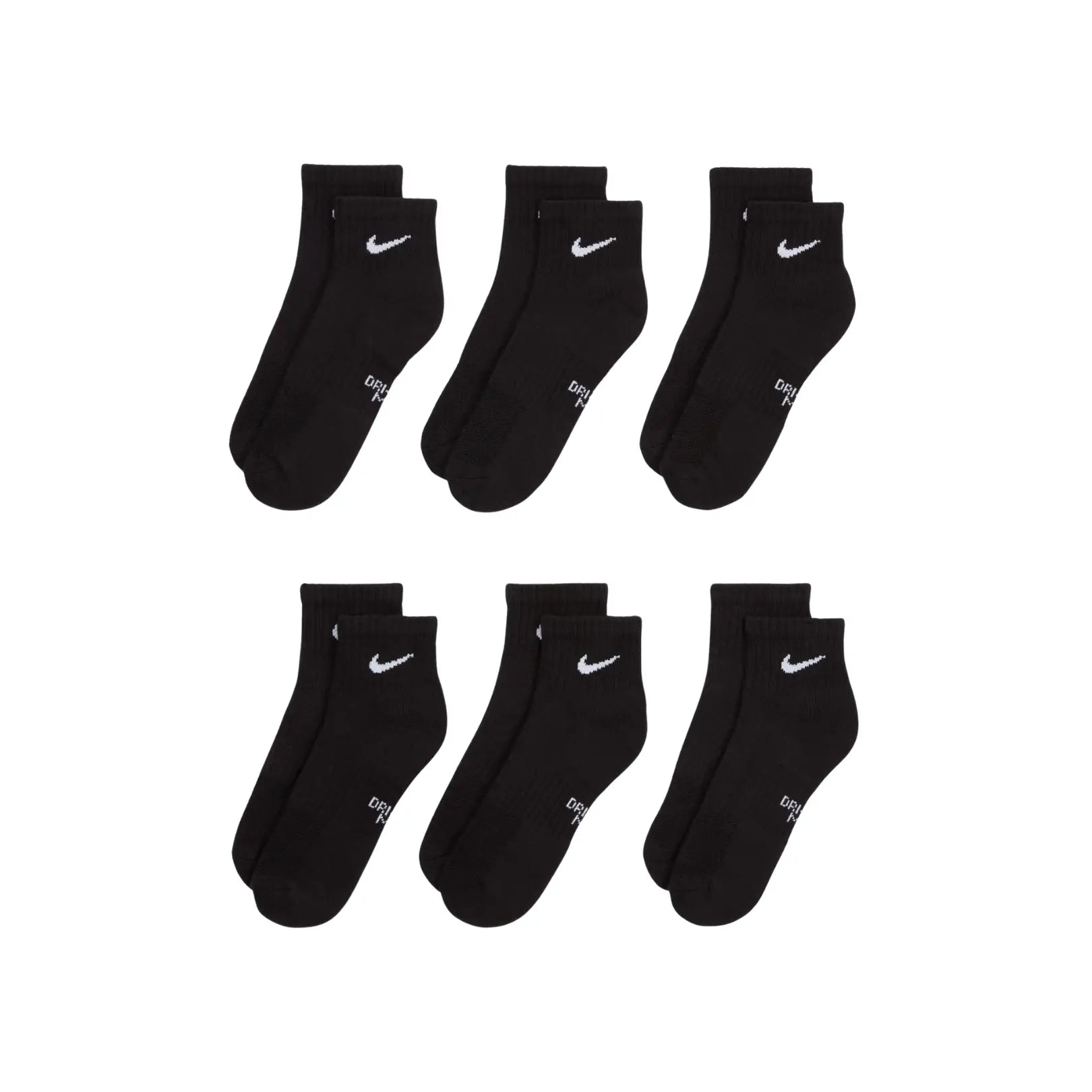Nike Kids Everyday Cushioned Ankle Socks (6 Pairs) | SX6912-010